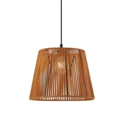 Außenhängeleuchte schwarz mit orangefarbenem Seilschirm IP44 - Cava Jayla