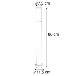 Außenlaterne anthrazit 80 cm IP44 - Rox
