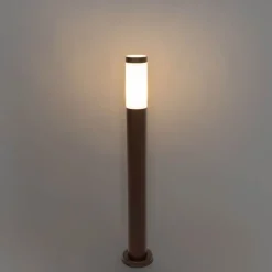 Außenlaterne rostbraun mit Opal 80 cm IP44 - Rox