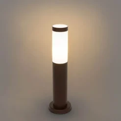 Außenlaterne rostbraun mit Opal 45 cm IP44 - Rox