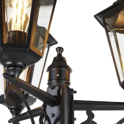 Außenlaterne schwarz 220 cm 3-flammig IP44 - Havanna