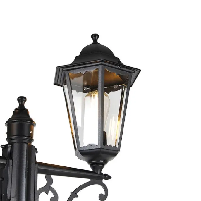 Außenlaterne schwarz 220 cm 2-flammig IP44 - Havanna