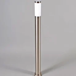 Außenlaterne Stahl 110 cm IP44 - Rox mit Erdungsstift und Kabelmuffe