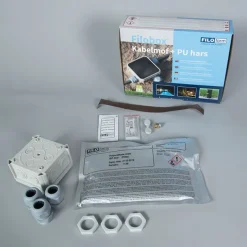 Außenleuchte 70 cm anthrazit mit Erdungsstift und Kabelmuffe - Dänemark