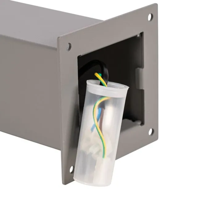 Außenleuchte 50 cm grau mit Erdungsstift und Kabelmuffe - Dänemark