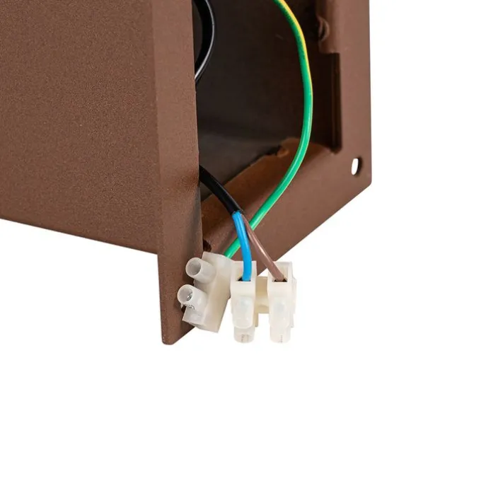 Außenleuchte 50 cm rostbraun mit Erdungsstift und Kabelmuffe - Dänemark