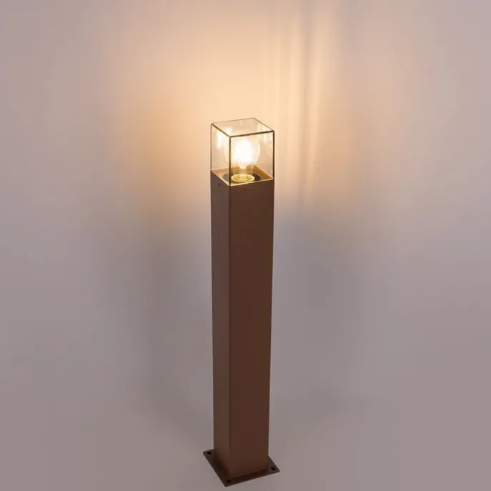 Außenleuchte 70 cm rostbraun mit Erdungsstift und Kabelmuffe - Dänemark