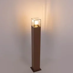 Außenleuchte 70 cm rostbraun mit Erdungsstift und Kabelmuffe - Dänemark