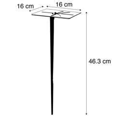 Außenleuchte 70 cm rostbraun mit Erdungsstift und Kabelmuffe - Dänemark