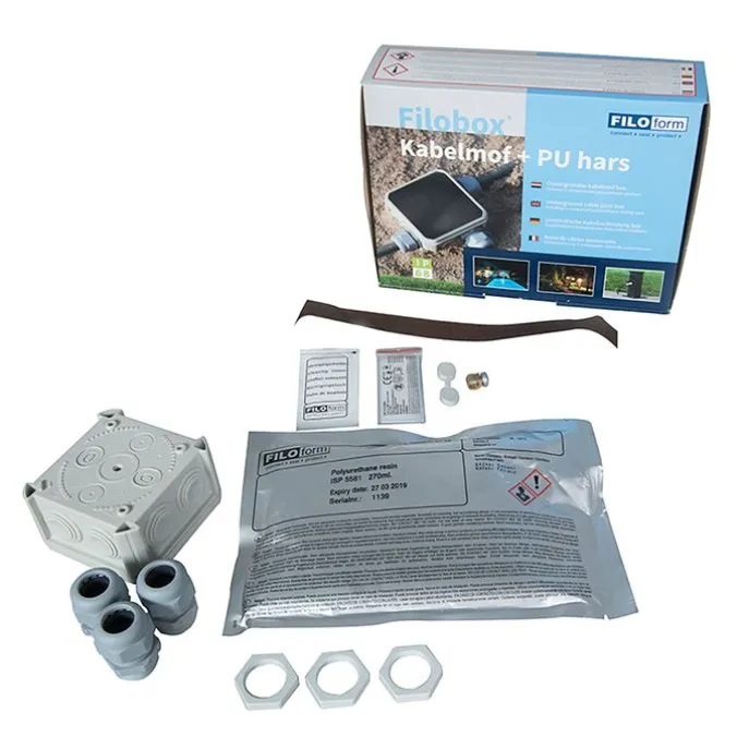 Außenleuchte Aluminium mit Holzdruck mit Erdspieß und Kabelverschraubung 65cm IP44 - Baleno