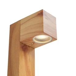 Außenleuchte Aluminium mit Holzdruck mit Erdspieß und Kabelverschraubung 65cm IP44 - Baleno