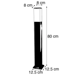 Außenleuchte Anthrazit 80cm IP44 - Malios mit Erdspieß und Kabelverschraubung