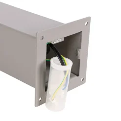 Außenleuchte Denmark P70 grau mit Erdspieß und Kabelmuffe