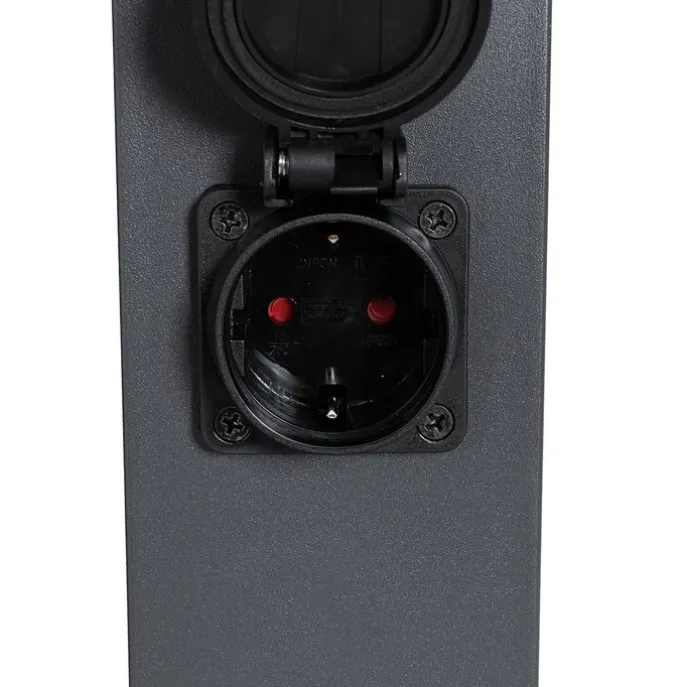 Außenleuchte Dunkelgrau 80 cm mit Fassung IP44 - Malios