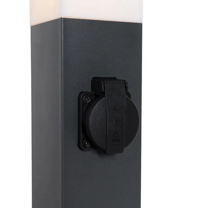 Außenleuchte Dunkelgrau 80 cm mit Fassung IP44 - Malios