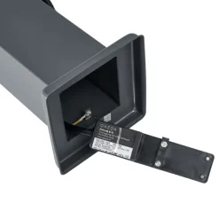 Außenleuchte Dunkelgrau mit Opalglas 80cm IP44 mit Steckdose und Bewegungssensor - Malios