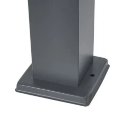 Außenleuchte Dunkelgrau mit Opalglas 80cm IP44 mit Steckdose und Bewegungssensor - Malios