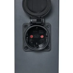 Außenleuchte Dunkelgrau mit Rauchglas 45cm IP44 mit Steckdose und Bewegungssensor - Malios