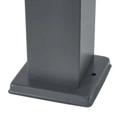 Außenleuchte Dunkelgrau mit Rauchglas 45cm IP44 mit Steckdose und Bewegungssensor - Malios