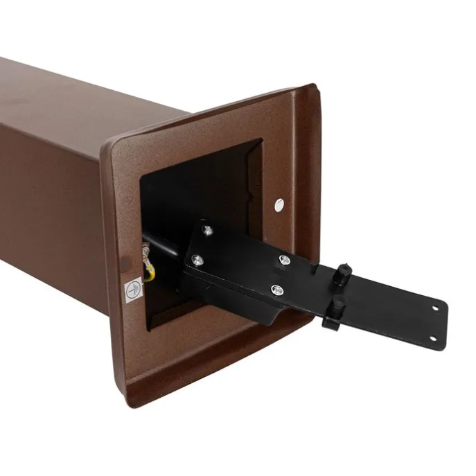 Außenleuchte Rostbraun 45 cm mit Steckdose IP44 - Malios