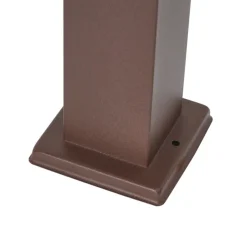 Außenleuchte Rostbraun mit Klarglas 80cm IP44 mit Steckdose und Bewegungssensor - Malios