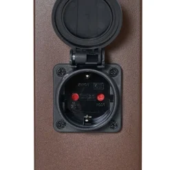 Außenleuchte Rostbraun mit Klarglas 45cm IP44 mit Steckdose und Bewegungssensor - Malios