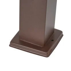 Außenleuchte Rostbraun mit Klarglas 45cm IP44 mit Steckdose und Bewegungssensor - Malios