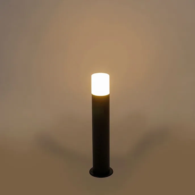 Außenleuchte schwarz mit opalweißem Schirm 50 cm - Odense