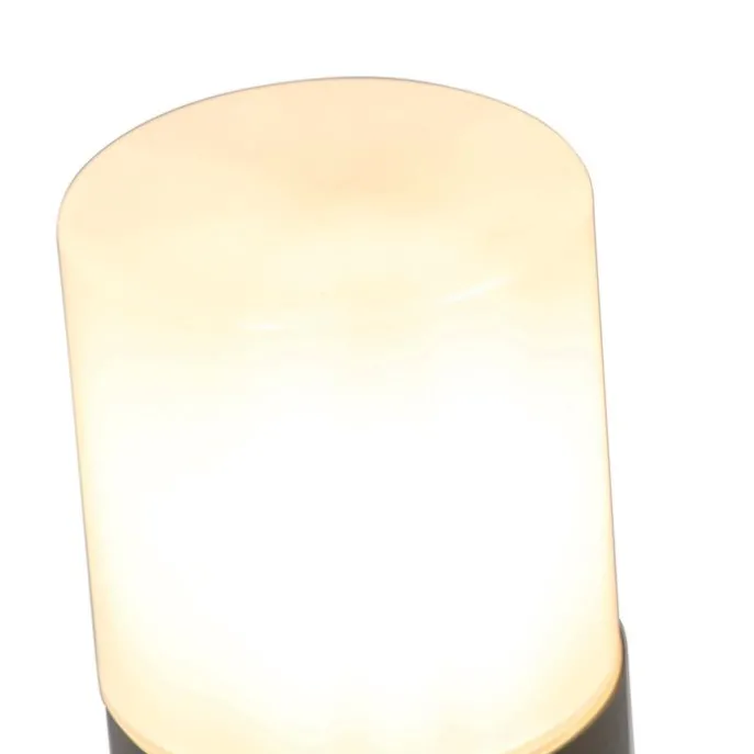 Außenleuchte schwarz mit opalweißem Schirm 50 cm - Odense