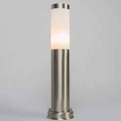 Außenleuchte Stahl 45 cm IP44 - Rox mit Erdungsstift und Kabelmuffe