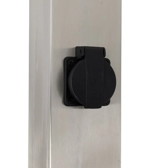 Außenleuchte Stahl 80 cm mit Fassung IP44 - Malios