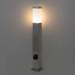 Außenleuchte Stahl 80 cm mit Fassung IP44 - Malios