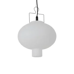 Außen-Pendelleuchte weiß 35 cm mit Stecker IP44 - Pion