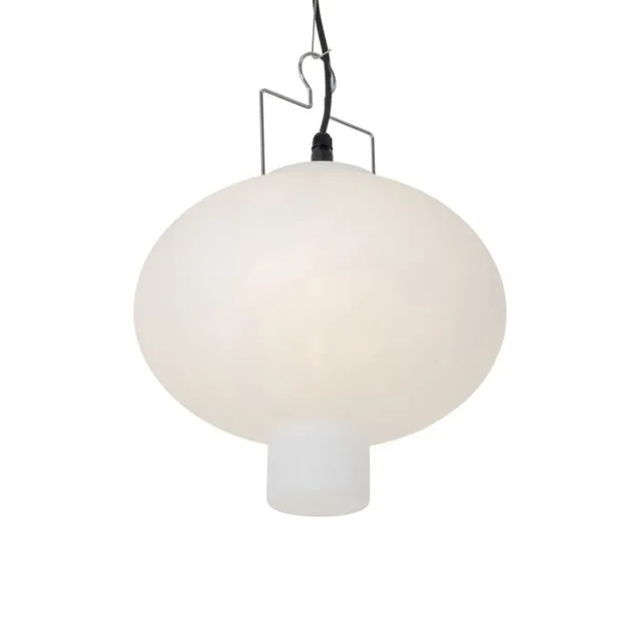 Außen-Pendelleuchte weiß 35 cm mit Stecker IP44 - Pion