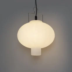 Außen-Pendelleuchte weiß 35 cm mit Stecker IP44 - Pion