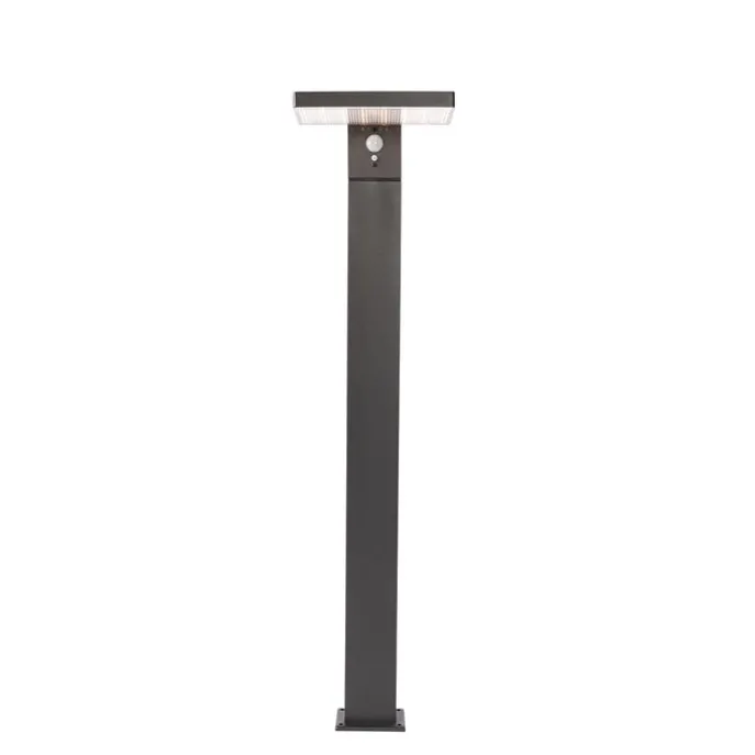Außenpfosten dunkelgrau 80 cm inkl. LED und Abblendlicht auf Solar - Sunnie