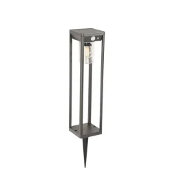 Außenpoller dunkelgrau 40 cm inkl. LED und Solar - Sonne