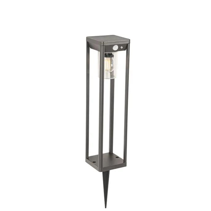 Außenpoller dunkelgrau 40 cm inkl. LED und Solar - Sonne