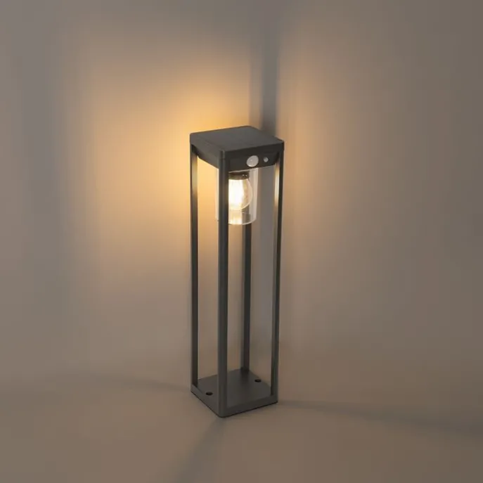 Außenpoller dunkelgrau 40 cm inkl. LED und Solar - Sonne