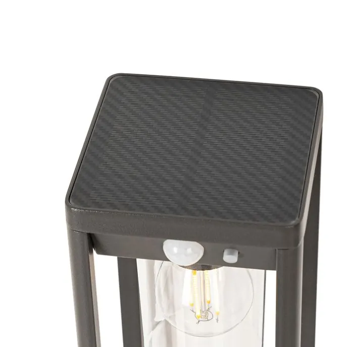 Außenpoller dunkelgrau 40 cm inkl. LED und Solar - Sonne