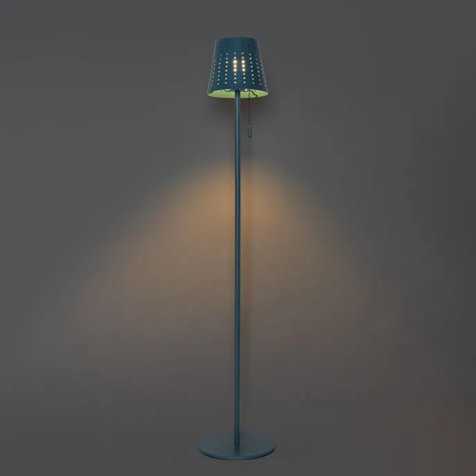 Außenstehleuchte blau inkl. LED 3-stufig dimmbar auf Solar - Ferre