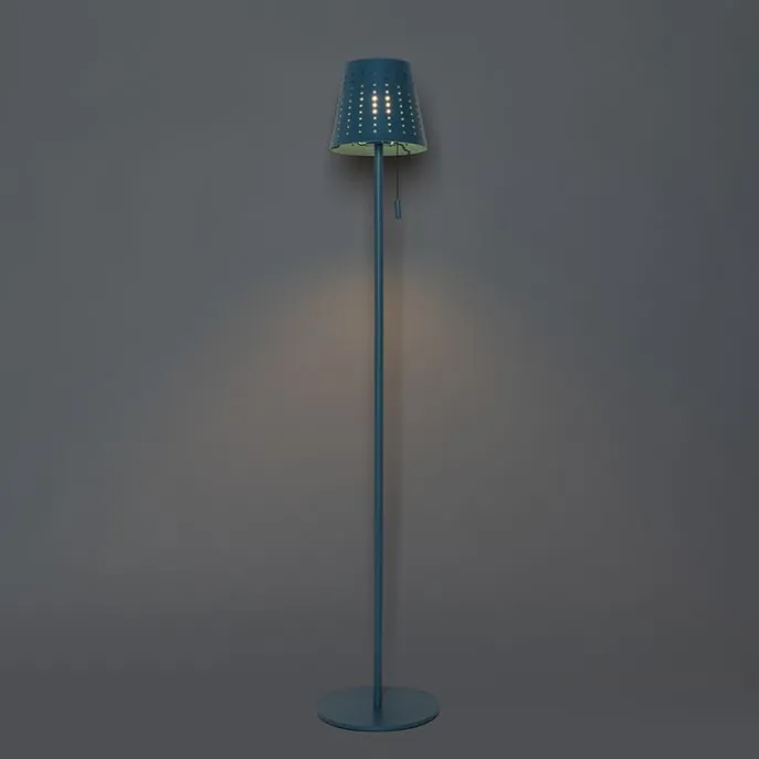 Außenstehleuchte blau inkl. LED 3-stufig dimmbar auf Solar - Ferre