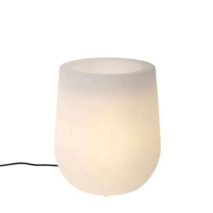 Außenstehleuchte Blumentopf weiß IP44 - Blumentopf