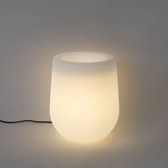 Außenstehleuchte Blumentopf weiß IP44 - Blumentopf