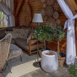 Außenstehleuchte Blumentopf weiß IP44 - Blumentopf