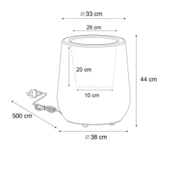Außenstehleuchte Blumentopf weiß IP44 - Blumentopf