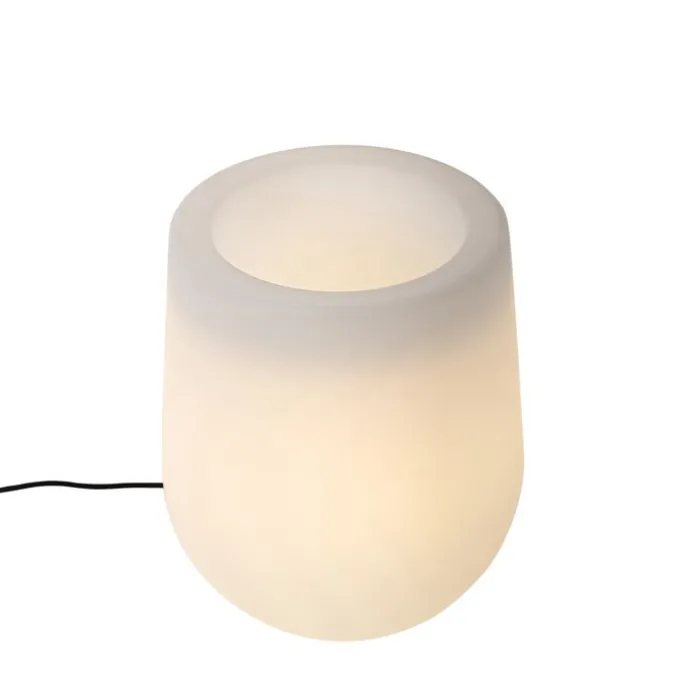 Außenstehleuchte Blumentopf weiß IP44 - Blumentopf