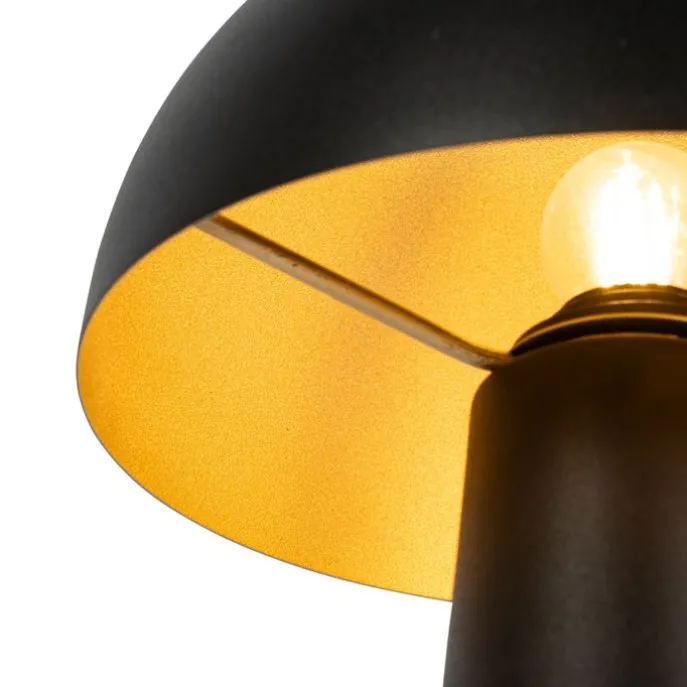 Außenstehleuchte schwarz 65 cm - Pilz