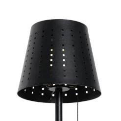 Außenstehleuchte schwarz inkl. LED 3-stufig dimmbar auf Solar - Ferre