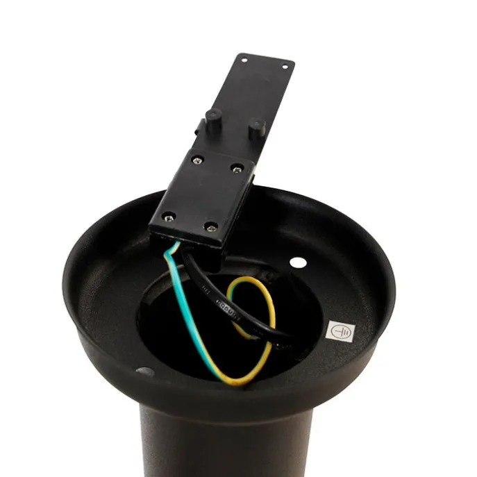 Außenstehleuchte schwarz mit klarer Kugel 100 cm IP44 - Sfera